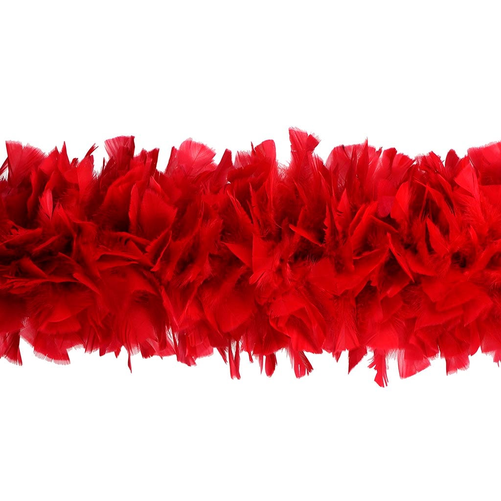 Turkey Feather Boa 6-8’’ - Red - Turkey Boa