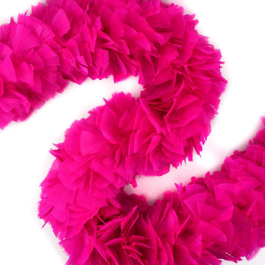 Turkey Feather Boa 6-8’’ - Shocking Pink - Turkey Boa