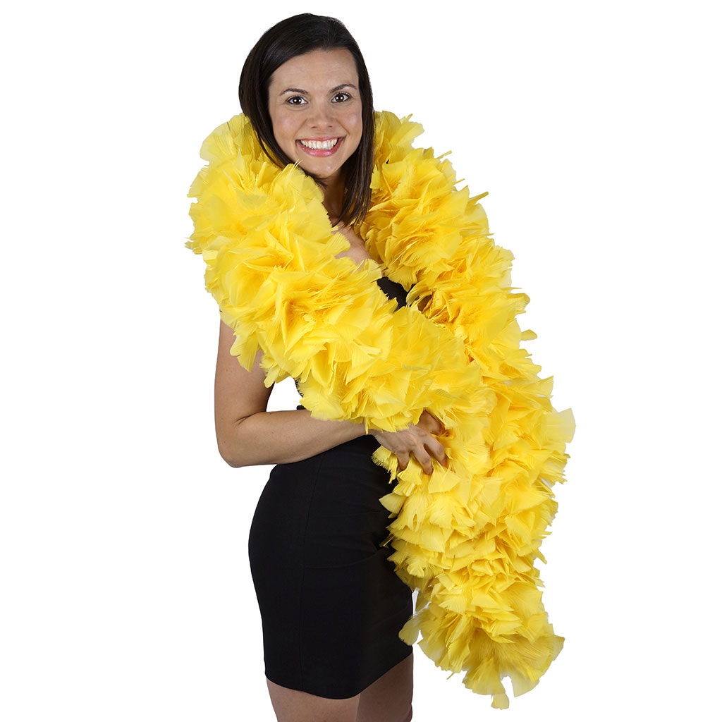 Turkey Feather Boa 6-8’’ - Yellow - Turkey Boa