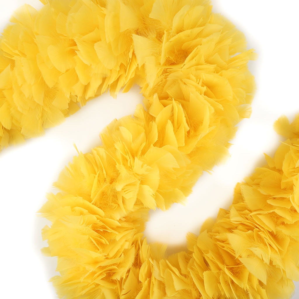 Turkey Feather Boa 6-8’’ - Yellow - Turkey Boa