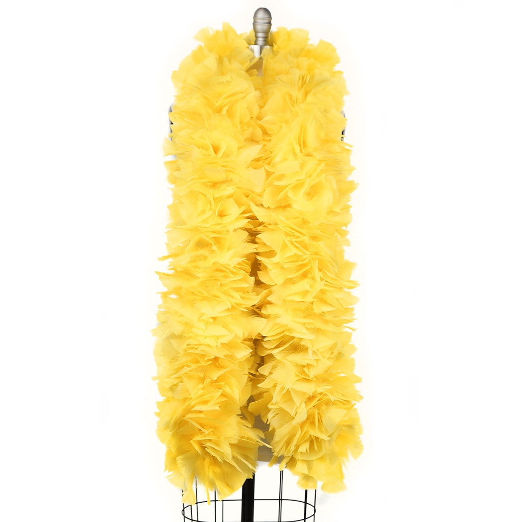 Turkey Feather Boa 6-8’’ - Yellow - Turkey Boa