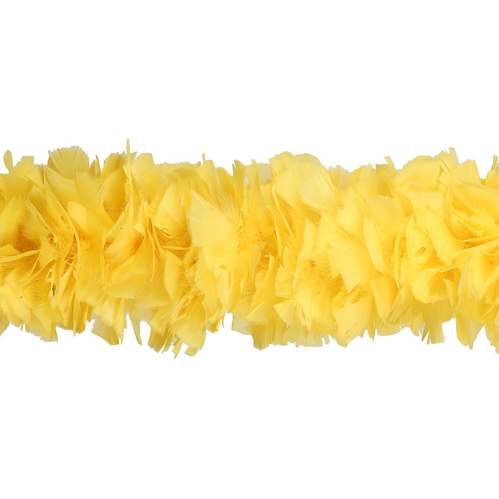 Turkey Feather Boa 6-8’’ - Yellow - Turkey Boa