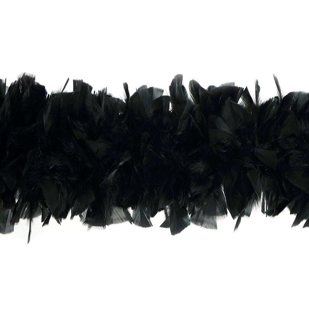 Turkey Feather Boa 8-10’’ - Black - Turkey Boa