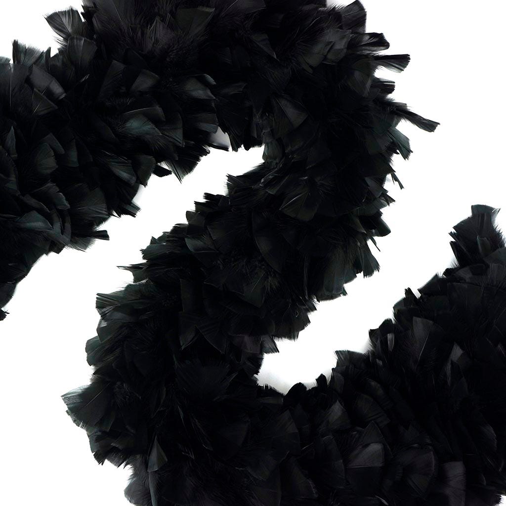 Turkey Feather Boa 8-10’’ - Black - Turkey Boa