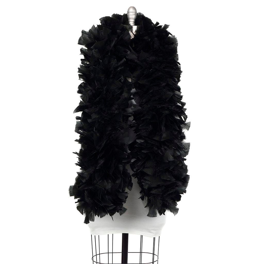 Turkey Feather Boa 8-10’’ - Black - Turkey Boa