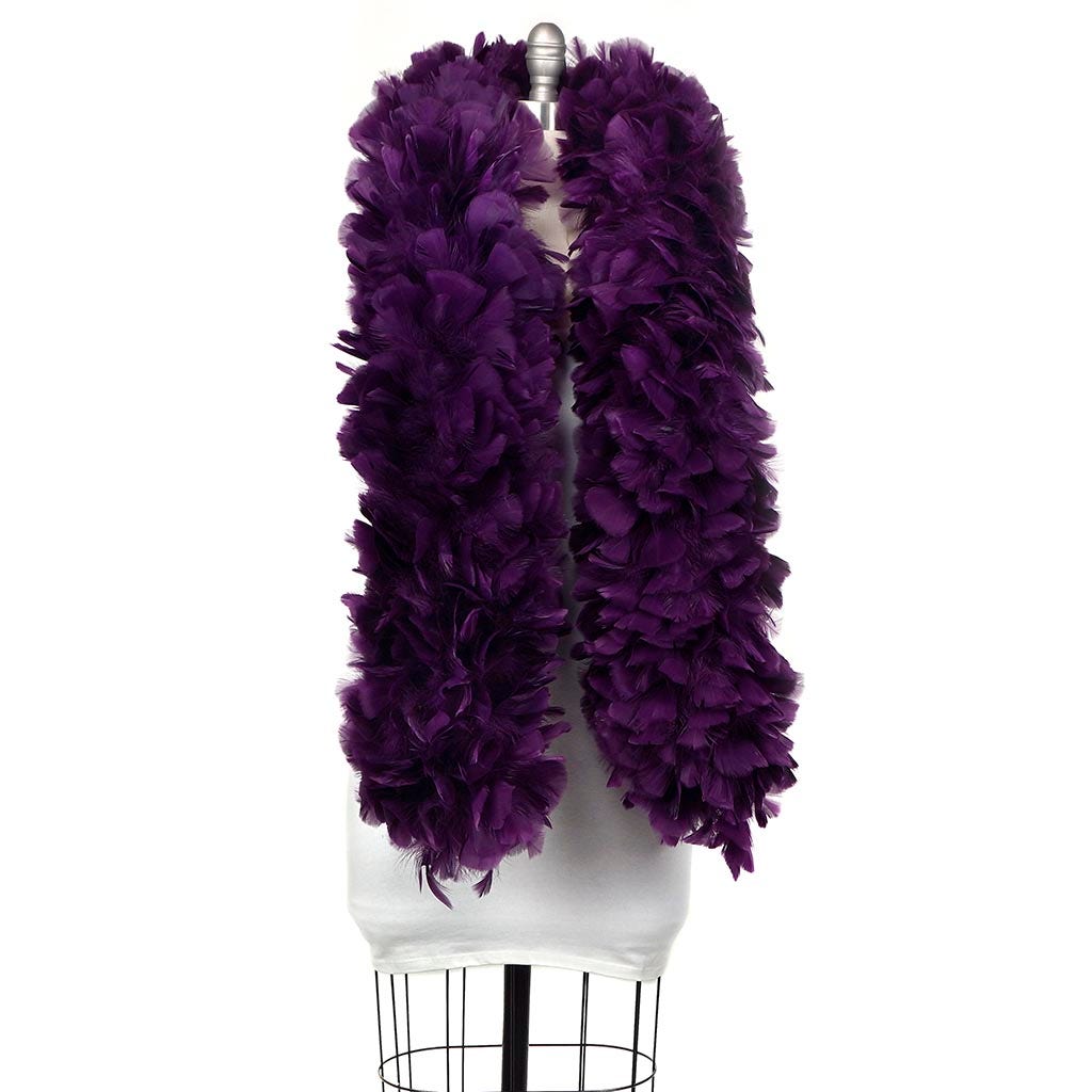 Turkey Feather Boa 8-10’’- Purple - Turkey Boa