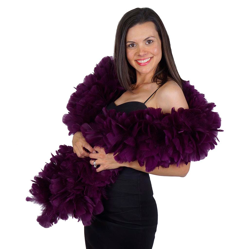 Turkey Feather Boa 8-10’’- Purple - Turkey Boa