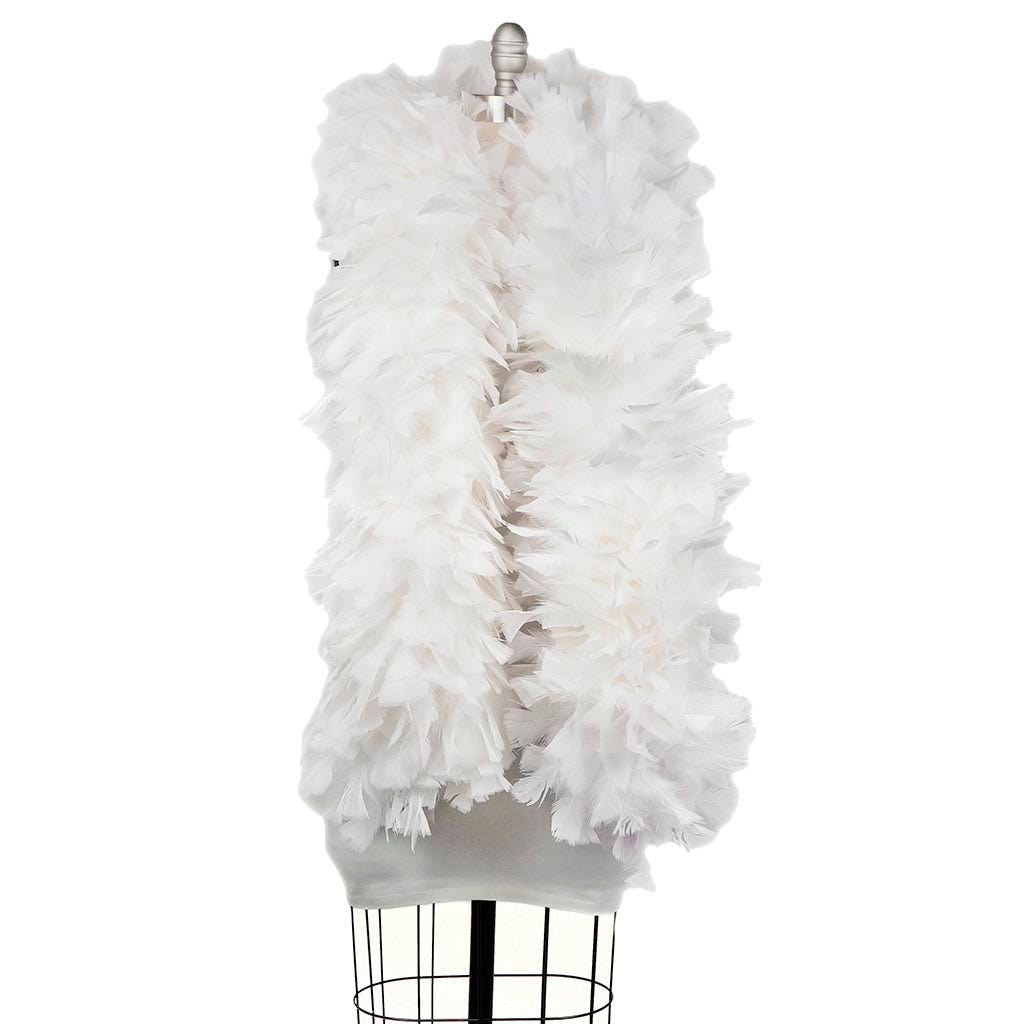 Turkey Feather Boa 8-10’’ - White - Turkey Boa