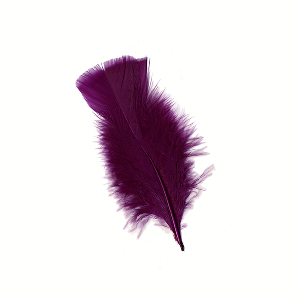 Turkey Feather Flats Dyed - Purple - Feathers