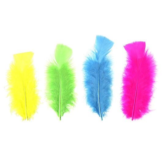 Turkey Feather Flats Mix Dyed - Bright Mix - Feathers