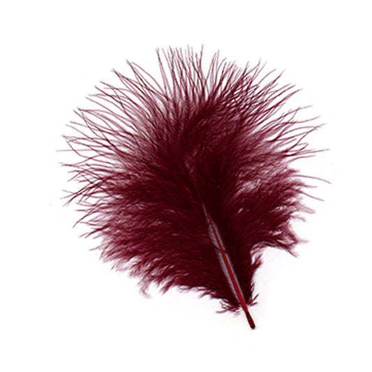 Turkey Marabou Dyed - Burgundy - Feathers