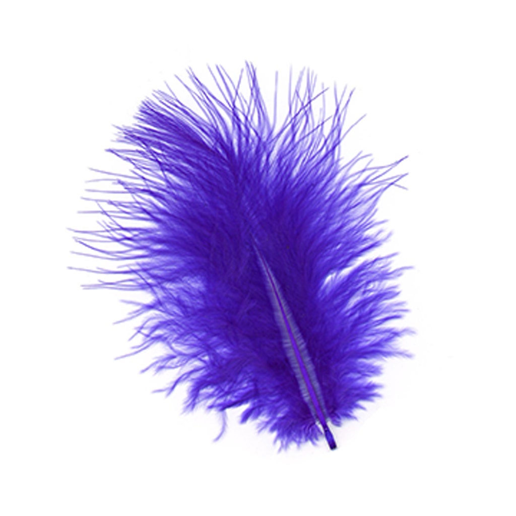 Turkey Marabou Dyed - Dark Lilac - Feathers