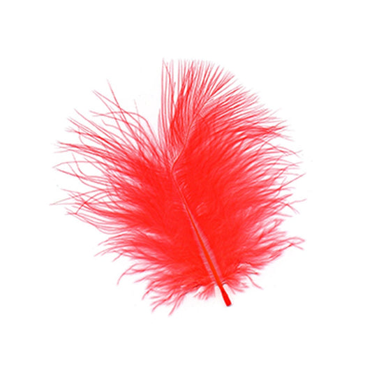 Turkey Marabou Dyed - Hot Orange - Feathers