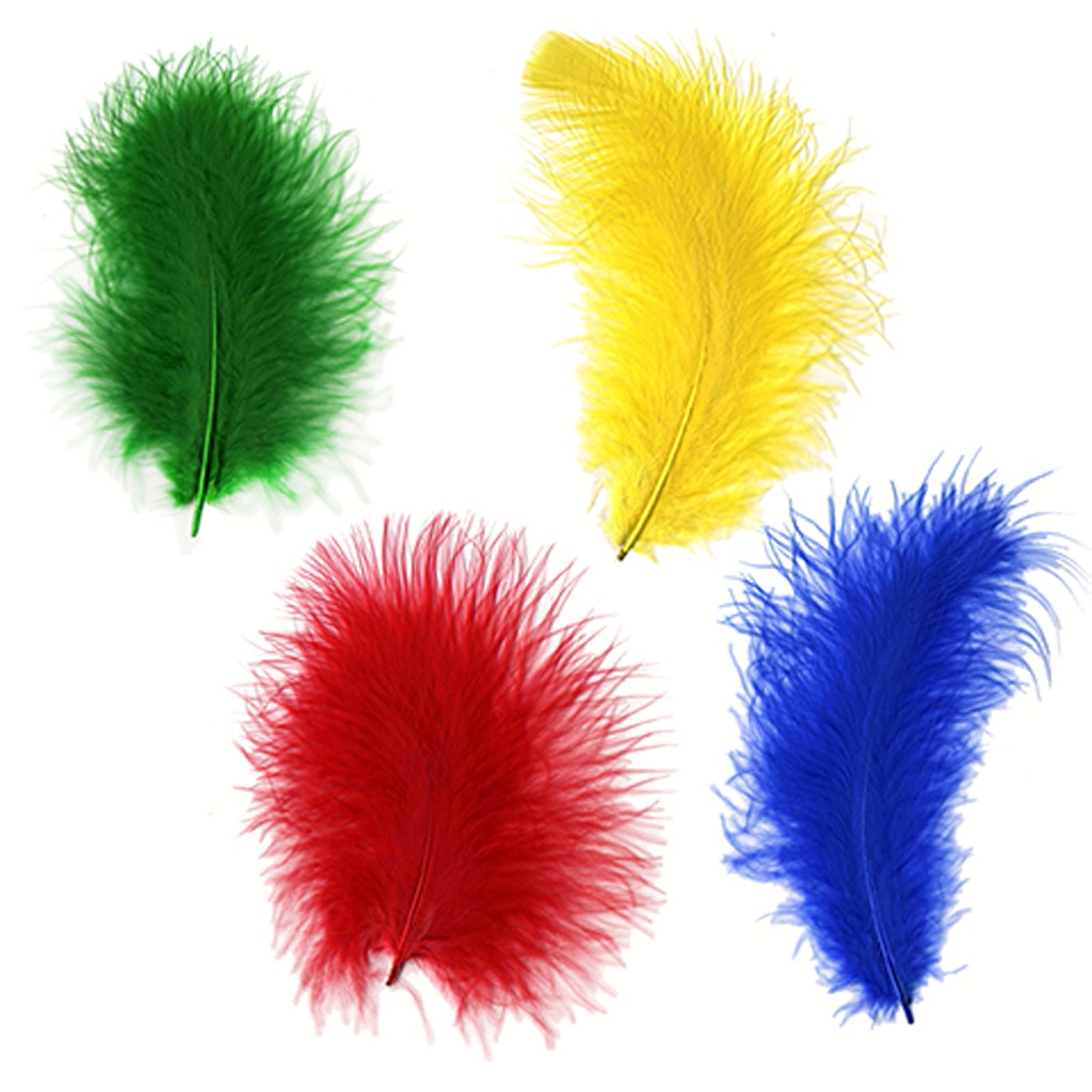 TURKEY MARABOU DYED LOOSE MIXED 3-8’’ - VIBRANT - Feathers