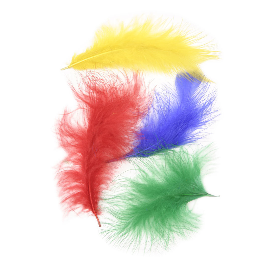 TURKEY MARABOU DYED LOOSE MIXED 3-8’’ - VIBRANT - Feathers