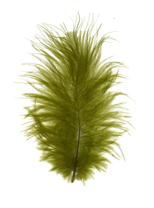 Turkey Marabou Dyed - Olive - Feathers