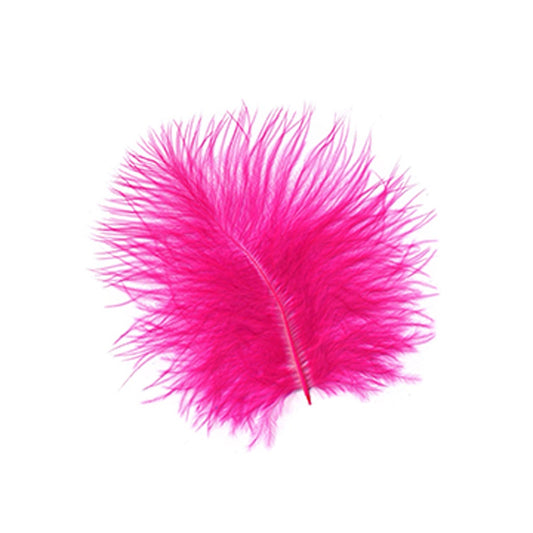 Turkey Marabou Dyed - Shocking Pink - Feathers