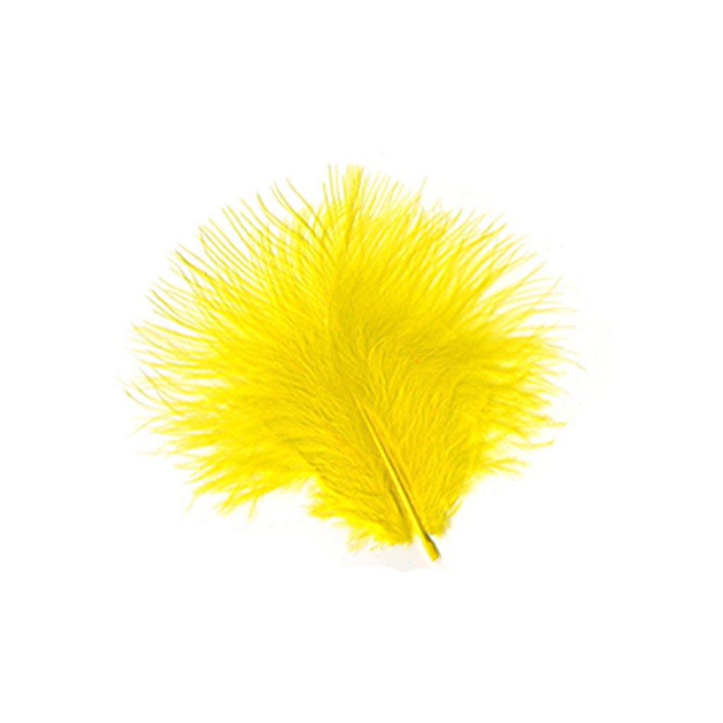 Turkey Marabou Dyed - Yellow - Feathers