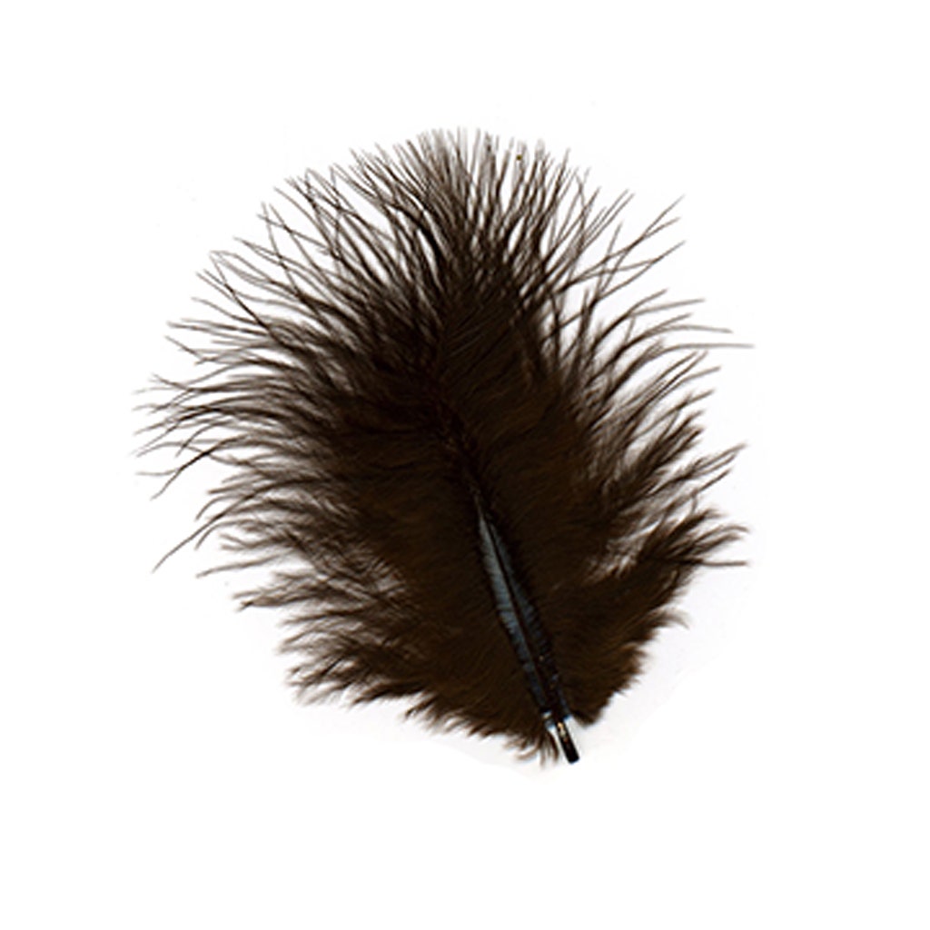 TURKEY MARABOU FEATHERS 1-4’’ - BROWN - Feathers