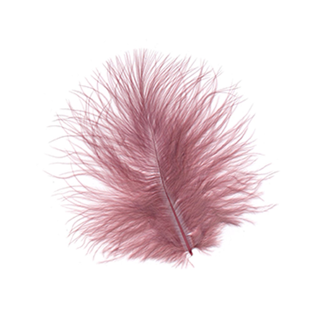 TURKEY MARABOU FEATHERS 1-4’’ - DUSTY ROSE - Feathers