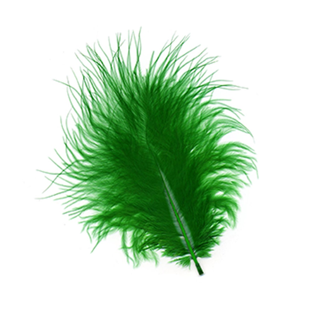 TURKEY MARABOU FEATHERS 1-4’’ - KELLY - Feathers