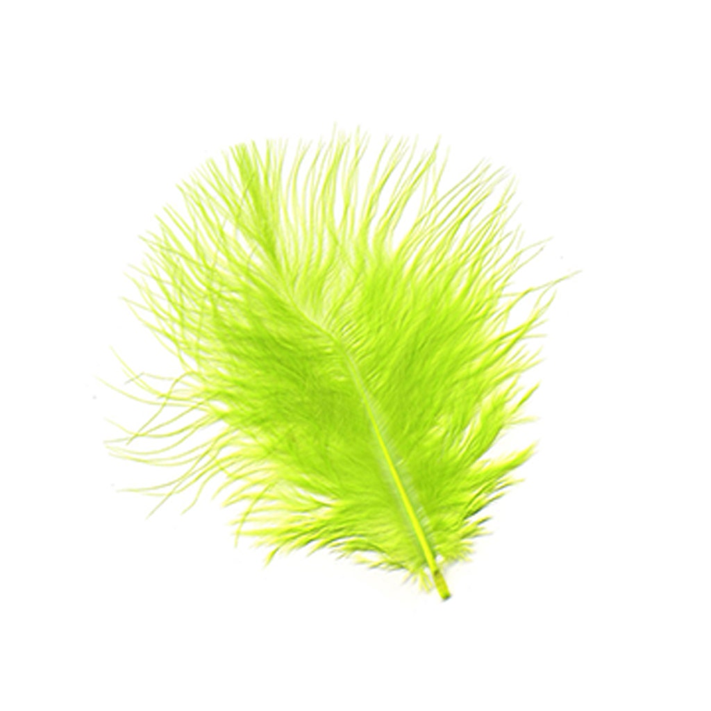 TURKEY MARABOU FEATHERS 1-4’’ - LIME - Feathers