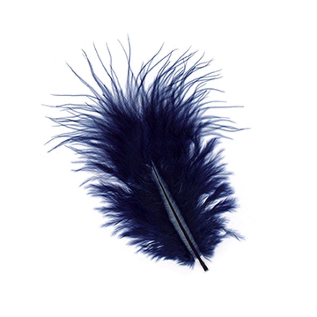 TURKEY MARABOU FEATHERS 1-4’’ - NAVY - Feathers