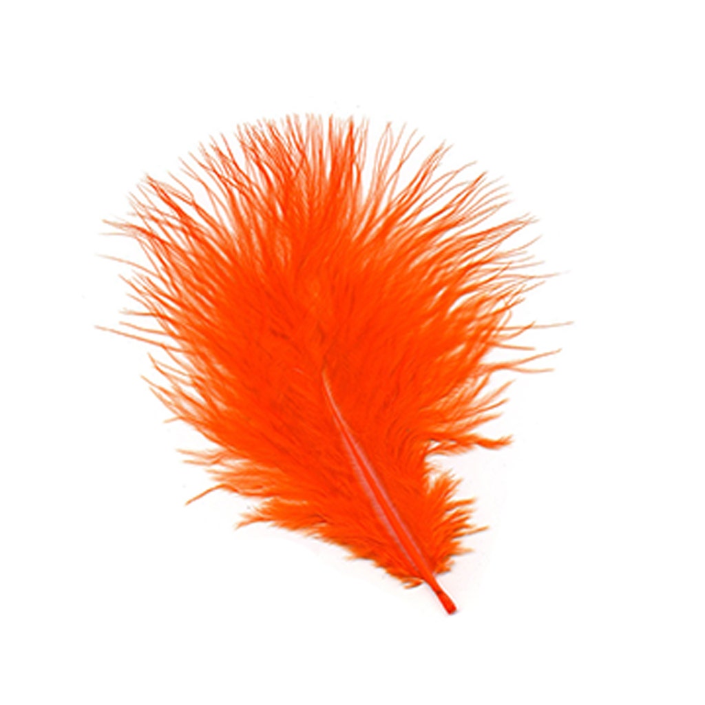 TURKEY MARABOU FEATHERS 1-4’’ - ORANGE - Feathers