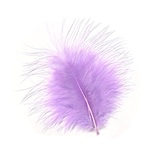 TURKEY MARABOU FEATHERS 1-4’’ - ORCHID - Feathers