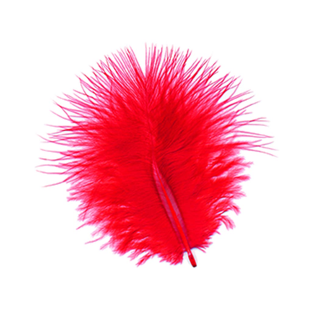 TURKEY MARABOU FEATHERS 1-4’’ - RED - Feathers