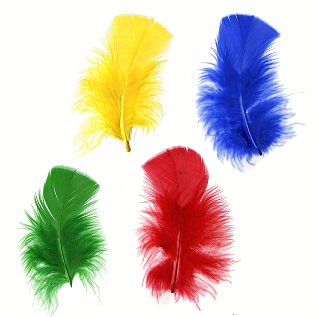 TURKEY PLUMAGE MIX DYED 3-5’’ - VIBRANT - Feathers