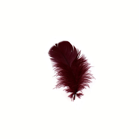 TURKEY PLUMAGE MIX DYED - BURGUNDY - Feathers