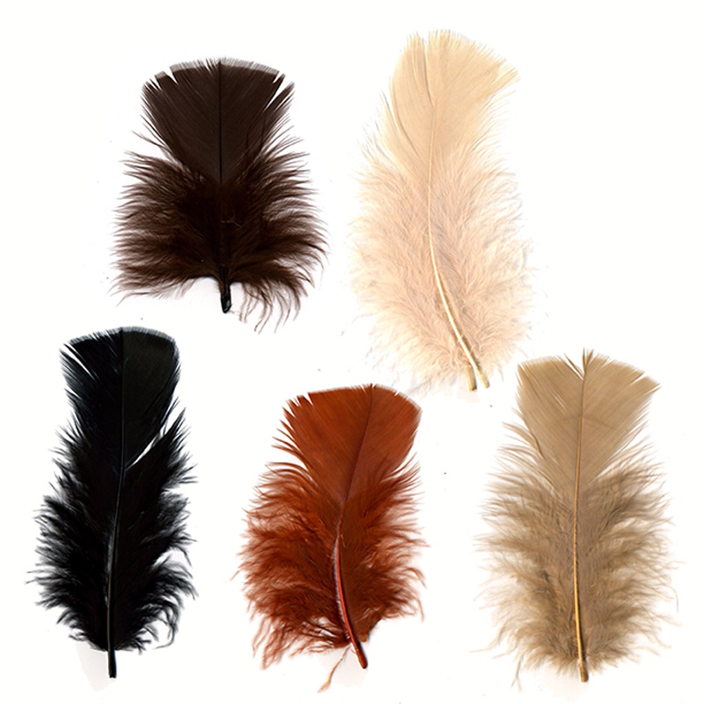 Turkey Plumage Mix Dyed - Earth Mix - Feathers