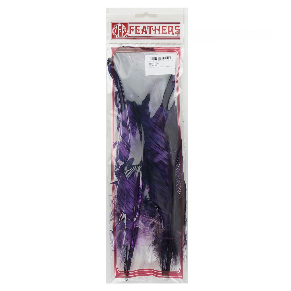 Turkey Quill - Tie Dye - Orchid and Plum - Feathers