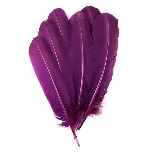 Turkey Quills by Pound - Left Wing - Purple - Feathers