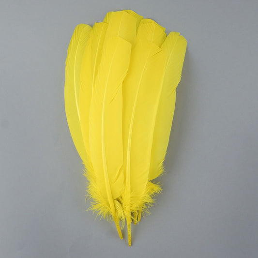 Turkey Quills by Pound - Right Wing - Florescent Yellow - Feathers