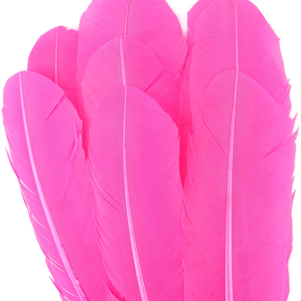 Turkey Quills by Pound - Right Wing - Pink Orient - Feathers