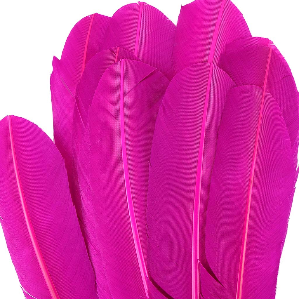 Turkey Quills by Pound - Right Wing - Very Berry - Feathers