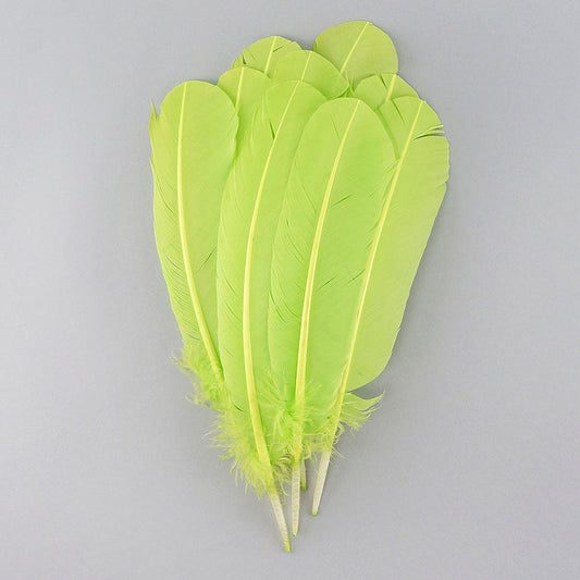 Turkey Quills Selected - Lime - Feathers