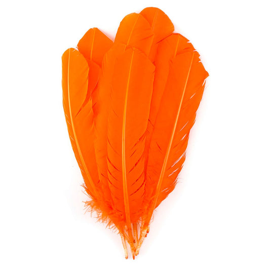 Turkey Quills Selected - Orange - Feathers