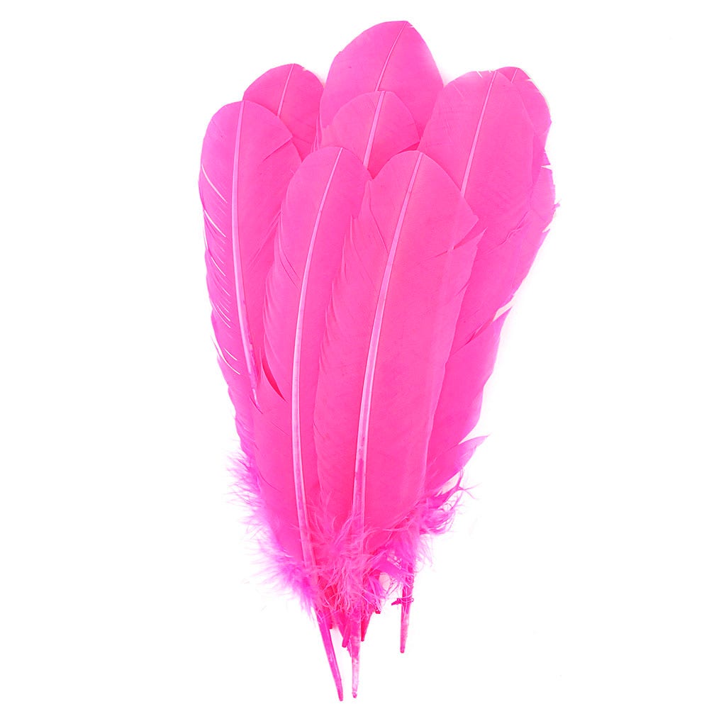 Turkey Quills Selected - Pink Orient - Feathers