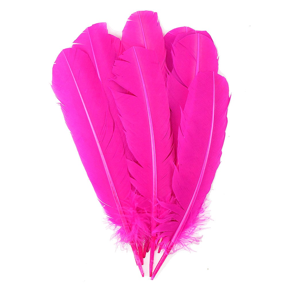 Turkey Quills Selected - Shocking Pink - Feathers