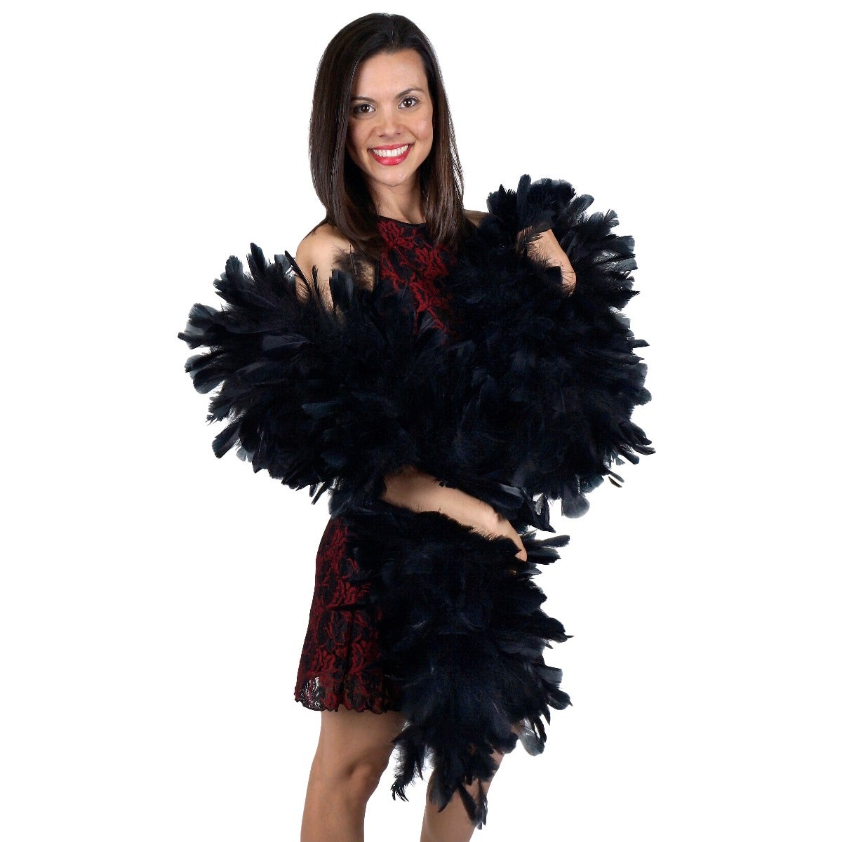 Turkey Ruff Feather Boa - 14-16’’ - Black - Turkey Boa