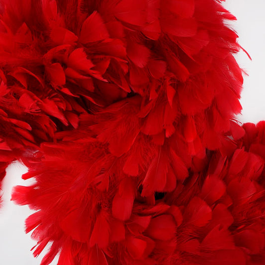 Turkey Ruff Feather Boa - 14-16’’ - Red - Turkey Boa