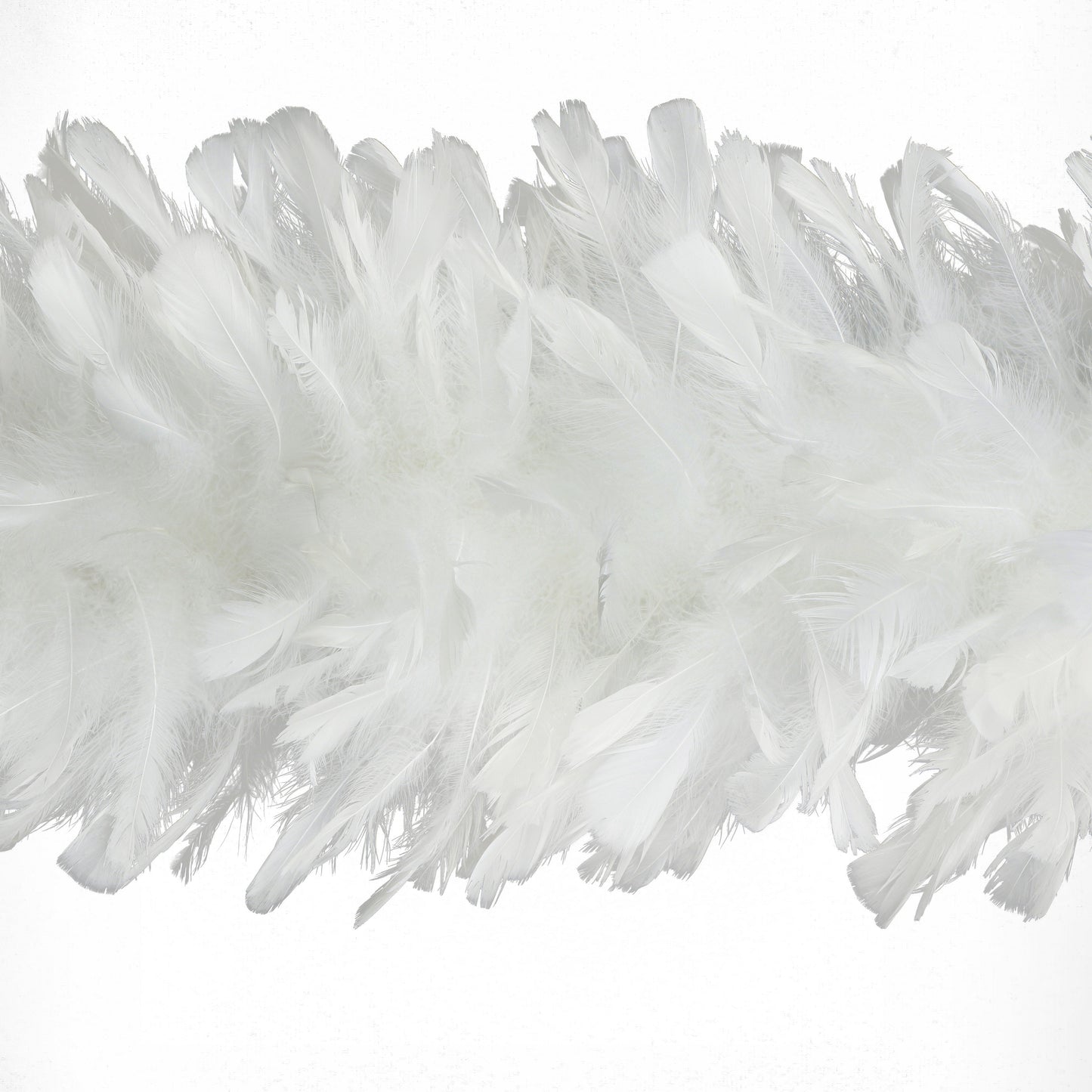 Turkey Ruff Feather Boa - 14-16’’ - White - Turkey Boa