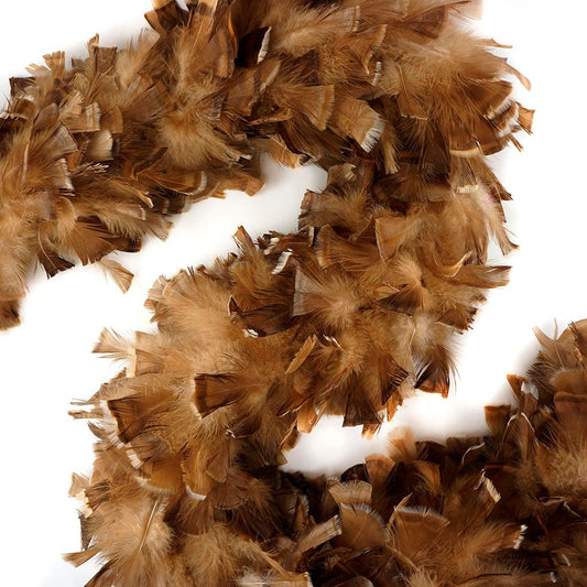 Turkey Ruff Feather Boa - Bleached Bronze - Beige - Turkey Boa