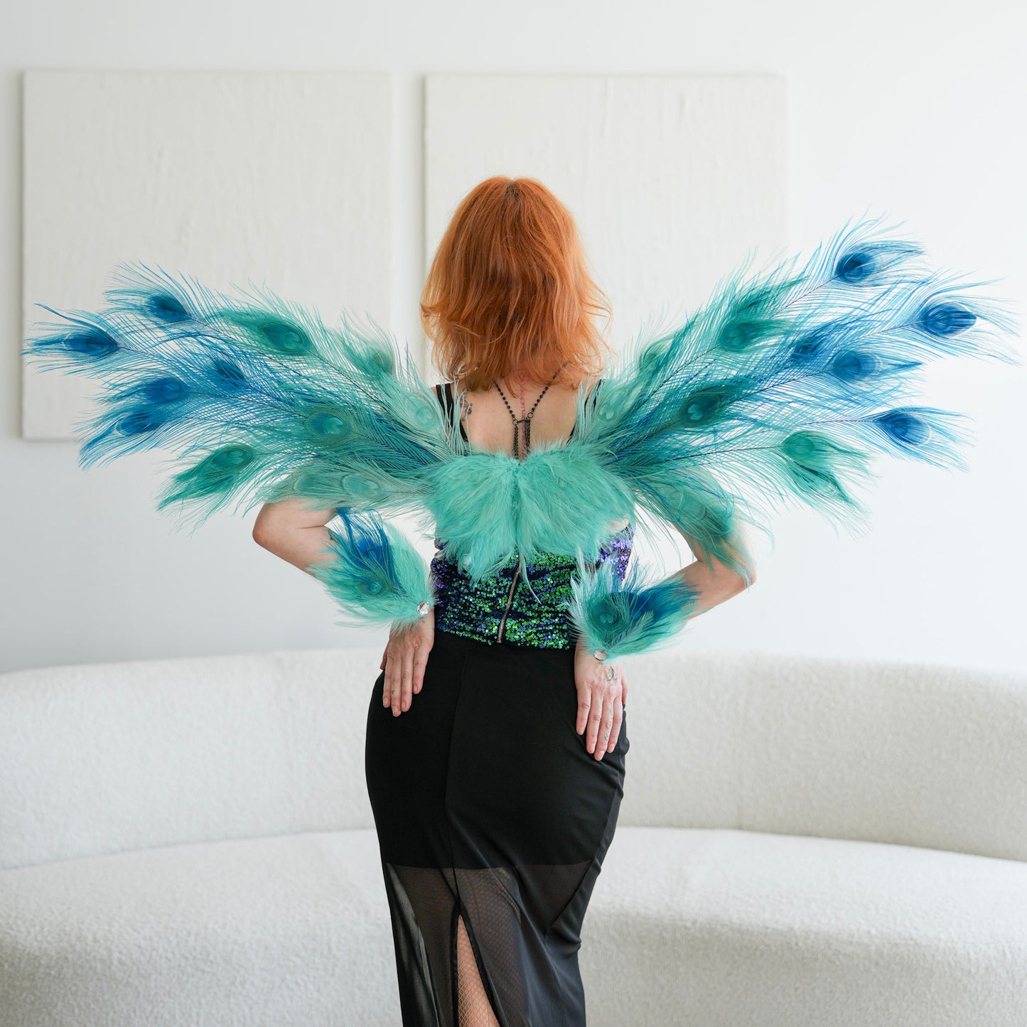Ocean Dream Peacock Fairy Wings & Cuffs