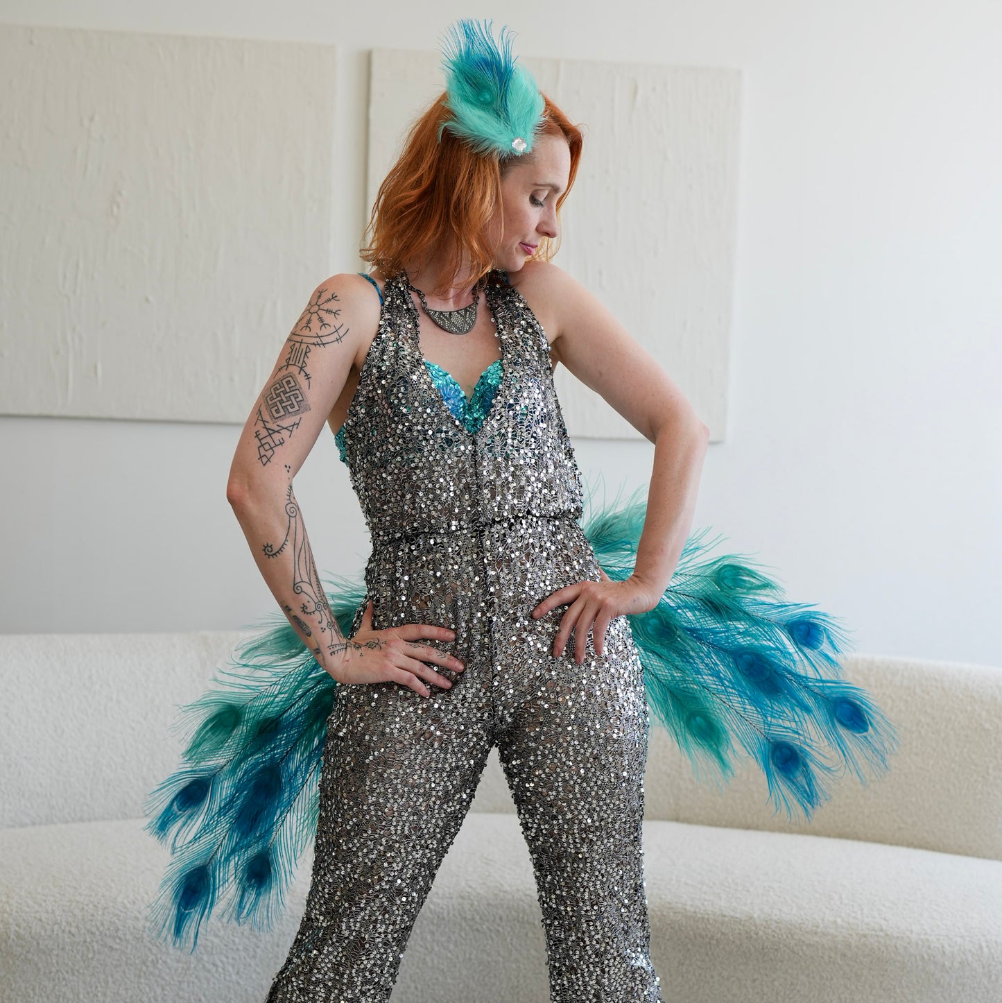 Ocean Dream Peacock Fairy Wings & Cuffs