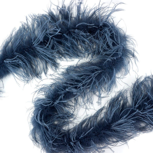 Twilight Blue 2 Ply Ostrich Feather Boa - Ostrich Boa