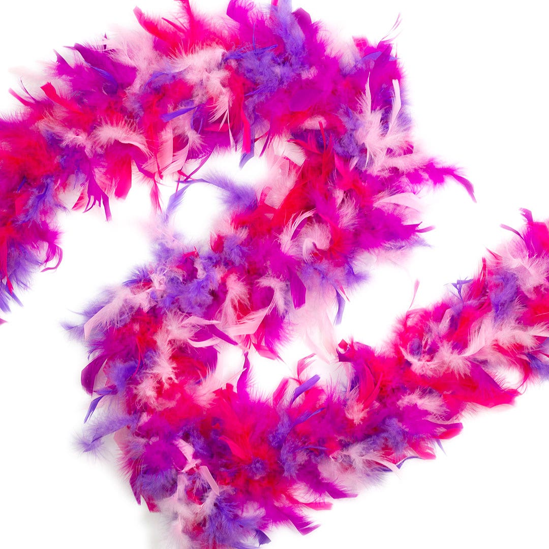 Unicorn Boa - Lightweight Chandelle Multi-color Boa - Feathers